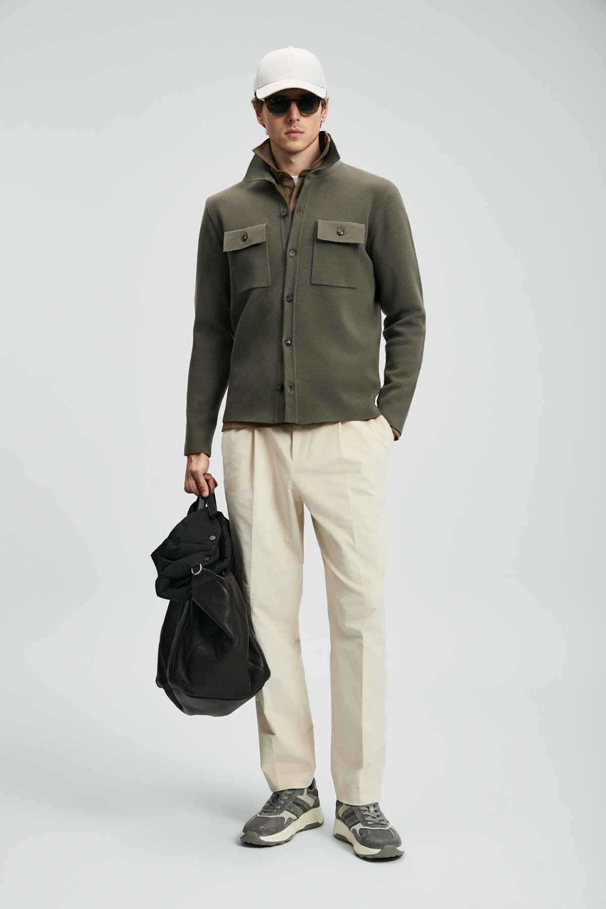 Igor Herren-Cardigan Green - LUFIAN