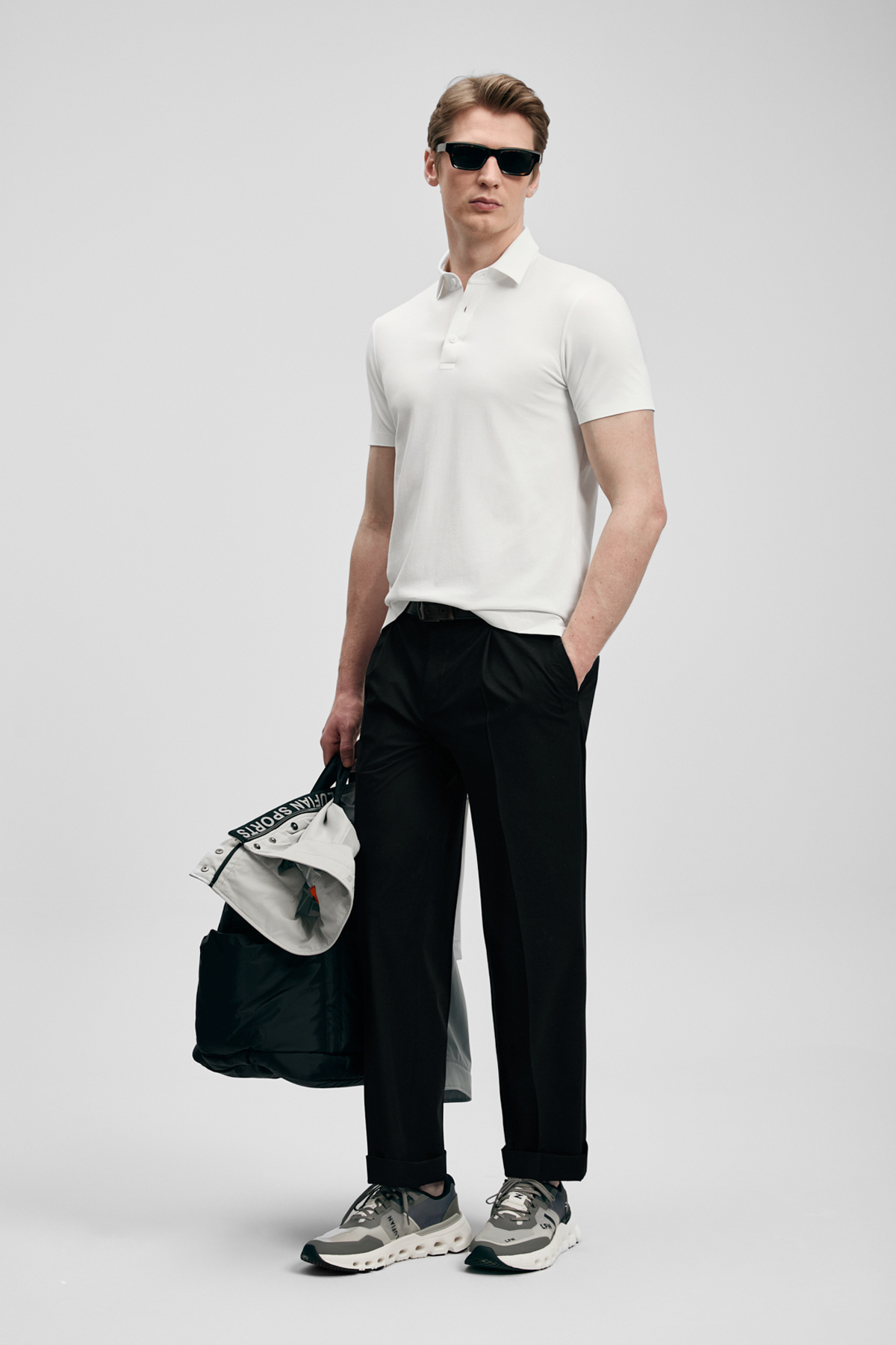 Jaxon Hi-Tech Performance nahtloses Poloshirt weiß - LUFIAN