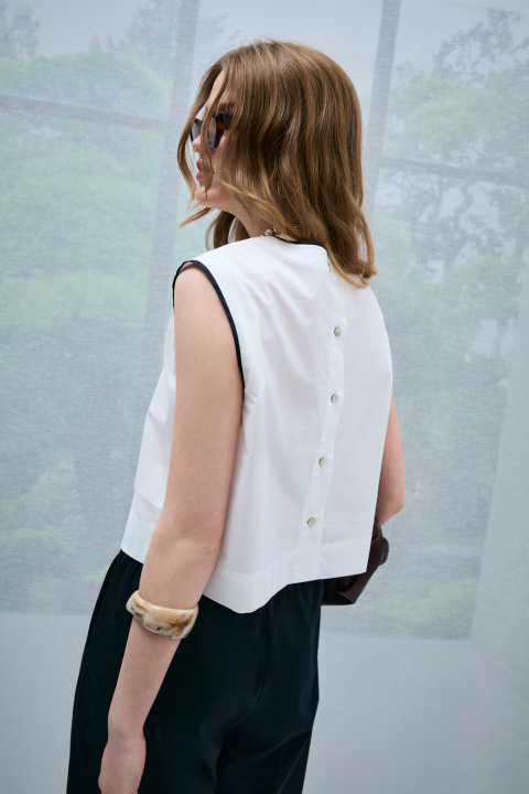 Karmına Damenbluse in Off-White - LUFIAN