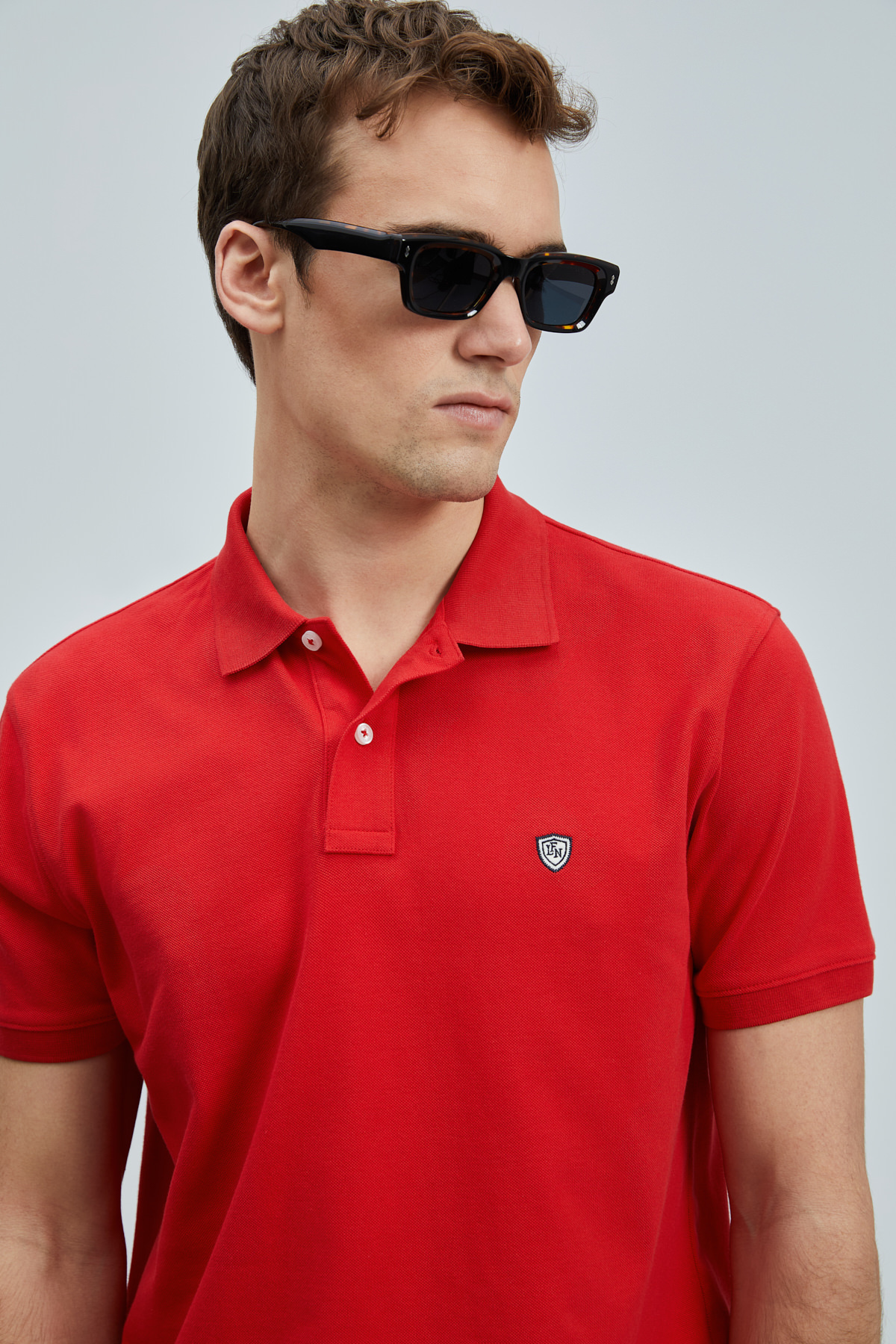 Laon Kluges Herren-Polo-T-Shirt Rot - LUFIAN