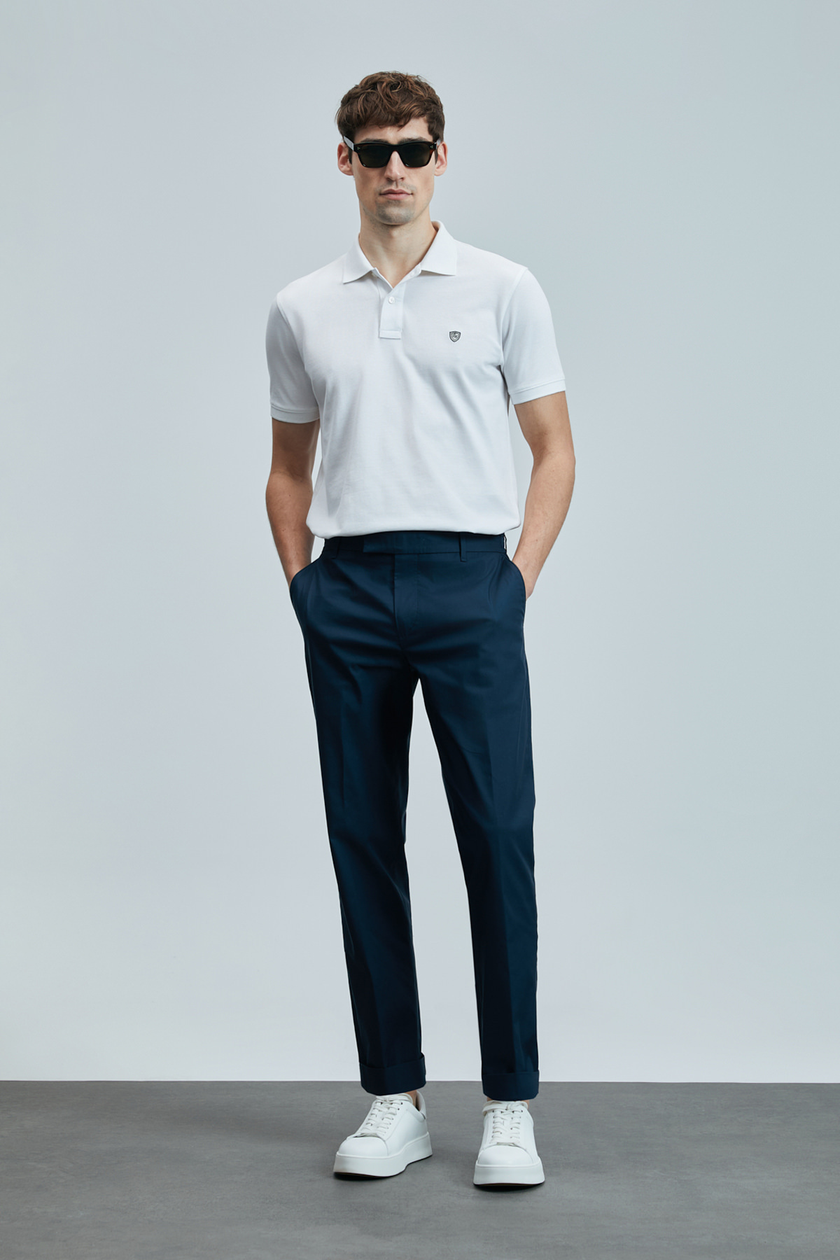 Laon Smartes Herren-Polo-T-Shirt weiß - LUFIAN