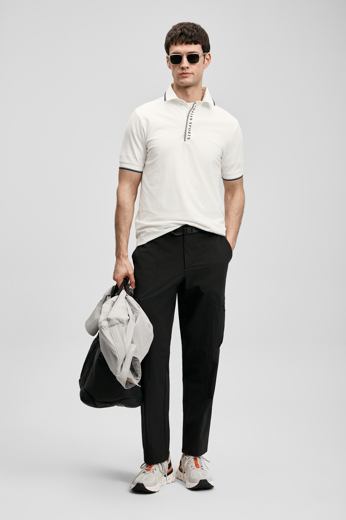 Lord Schickes Herren-Polo-T-Shirt in Off-White - LUFIAN