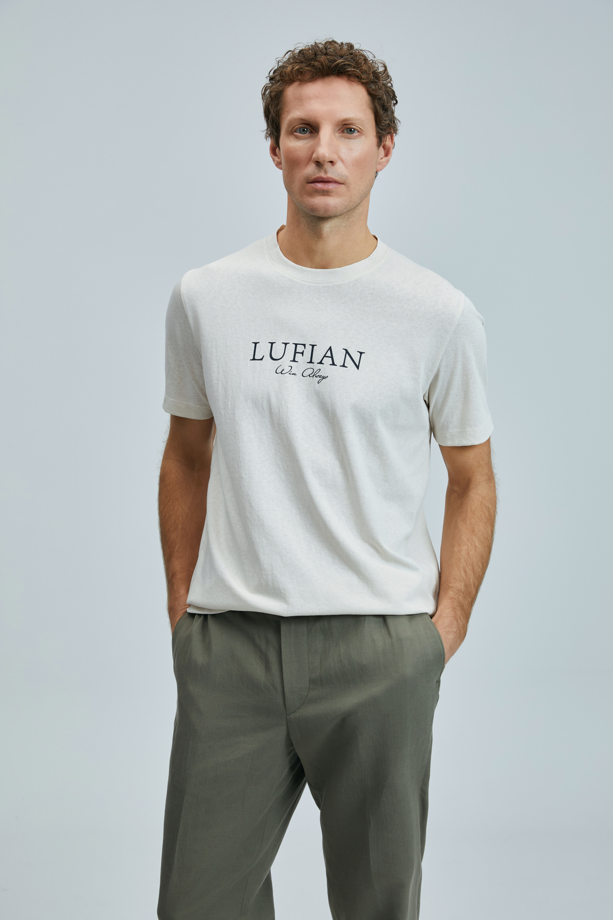 Love Modern Graphic T-Shirt Ecru - LUFIAN