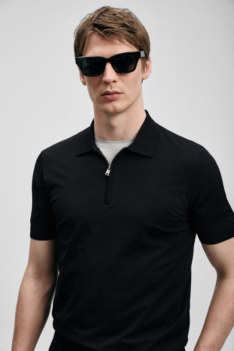 North Herren Modal Blend Pullover Schwarz - LUFIAN