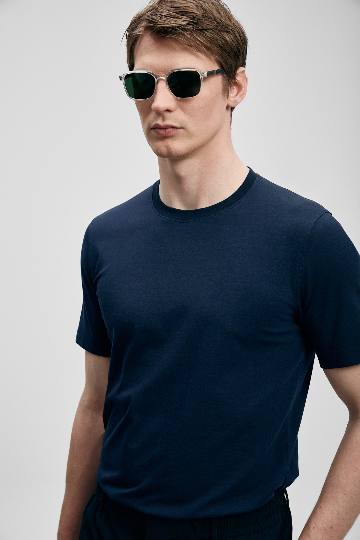 Mens Basic T - Shirt Navy - LUFIAN