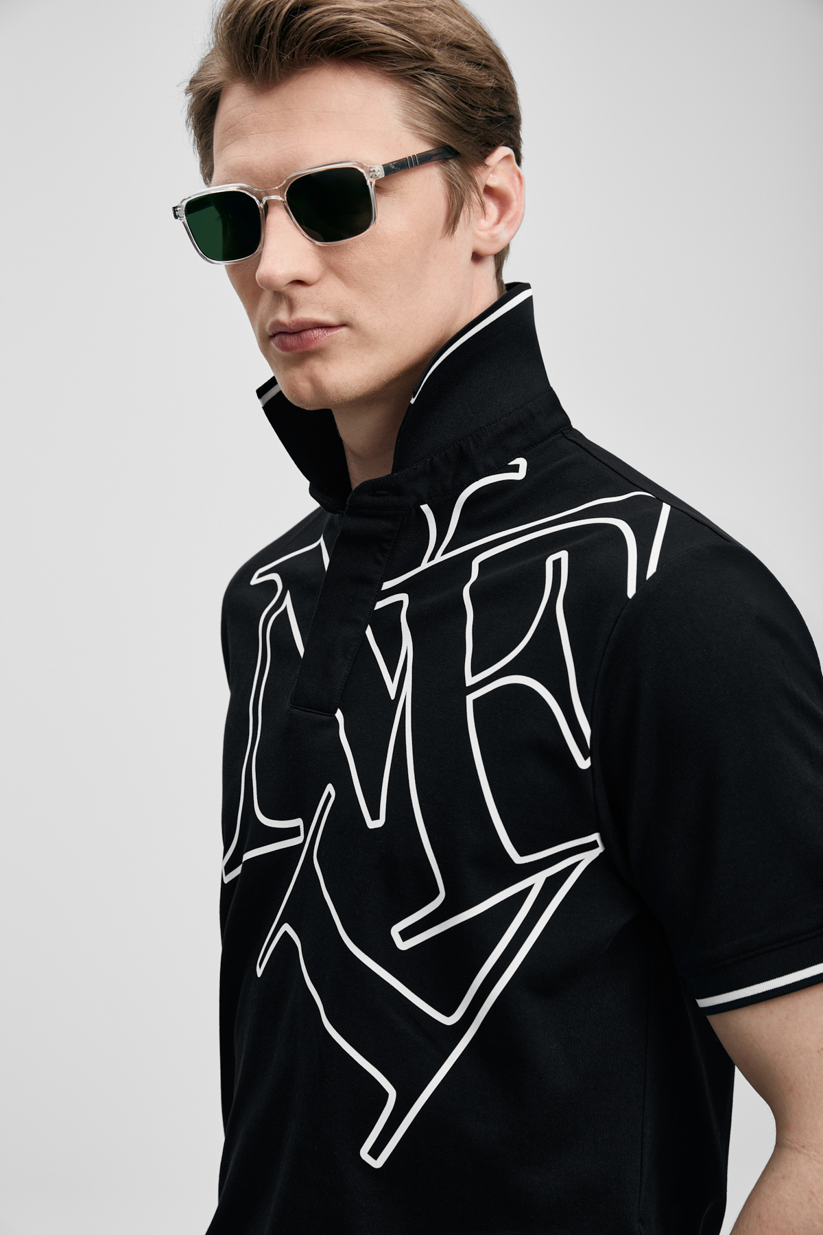 Parker Schickes Herren-Polo-T-Shirt Schwarz - LUFIAN