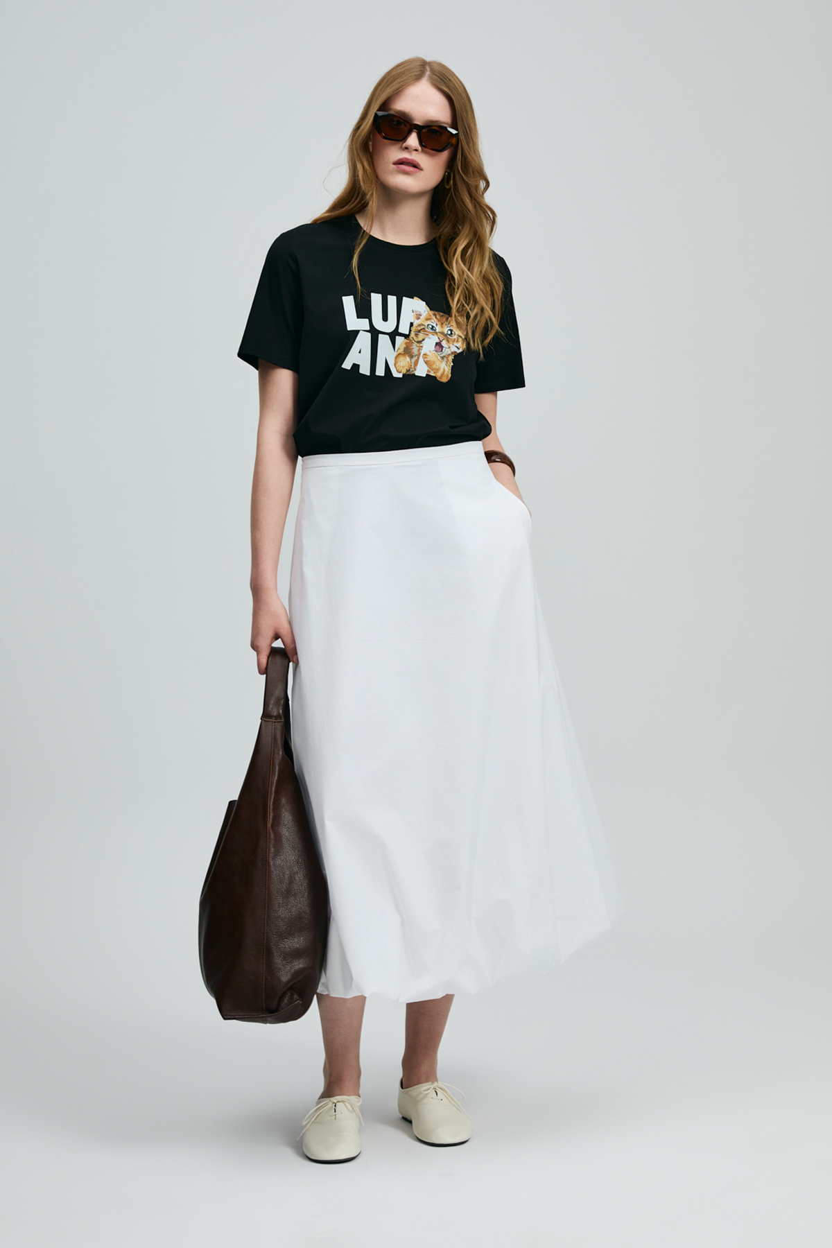 Petıt Damen-T-Shirt Schwarz - LUFIAN
