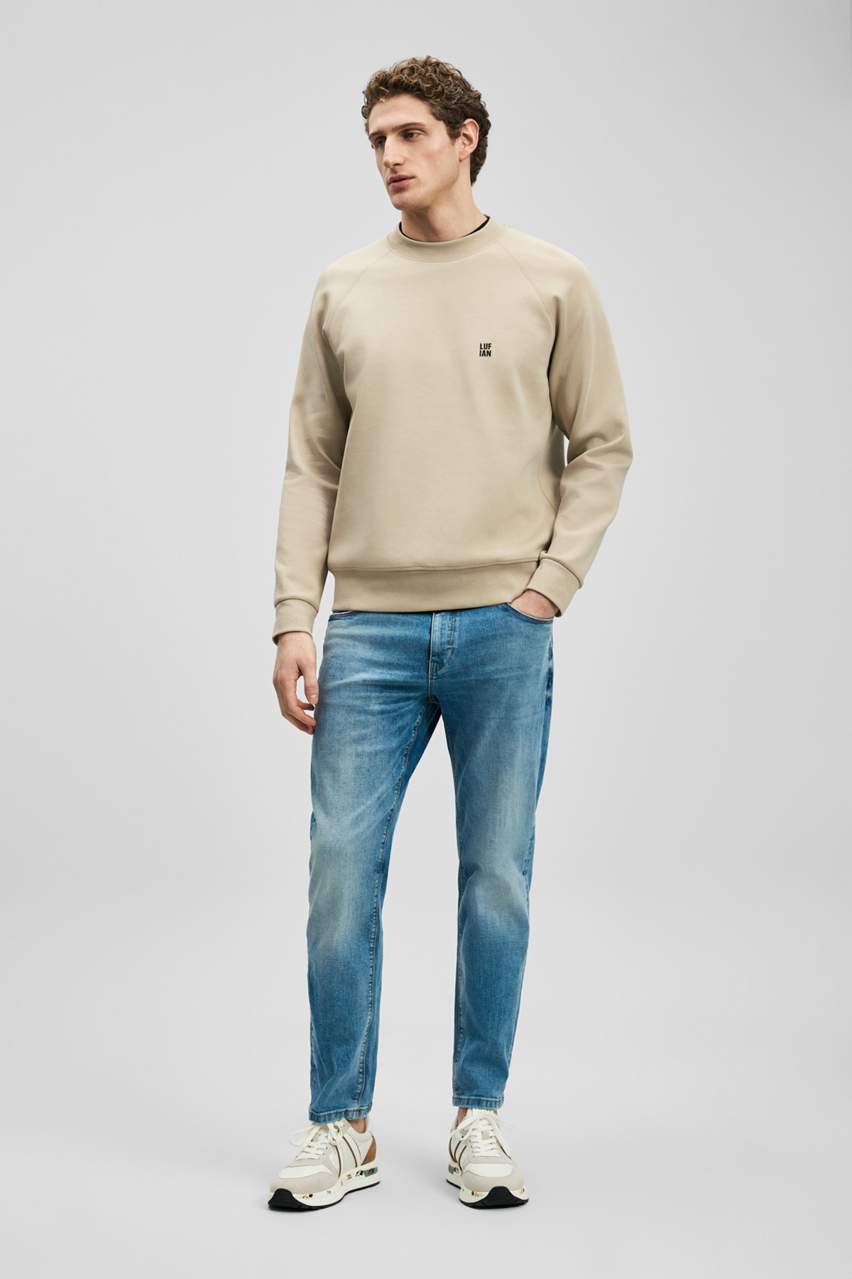 Derek Smart Jean Erkek Pantolon Slim Fit Açık Mavi - LUFIAN