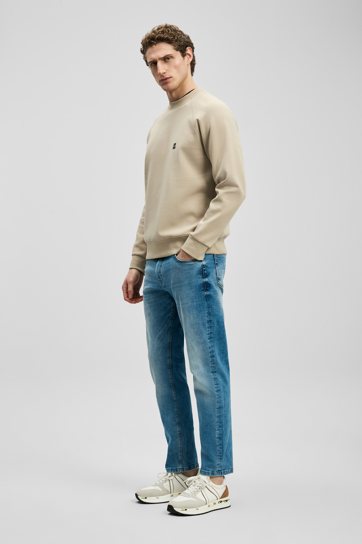 Derek Smart Jean Erkek Pantolon Slim Fit Açık Mavi - LUFIAN
