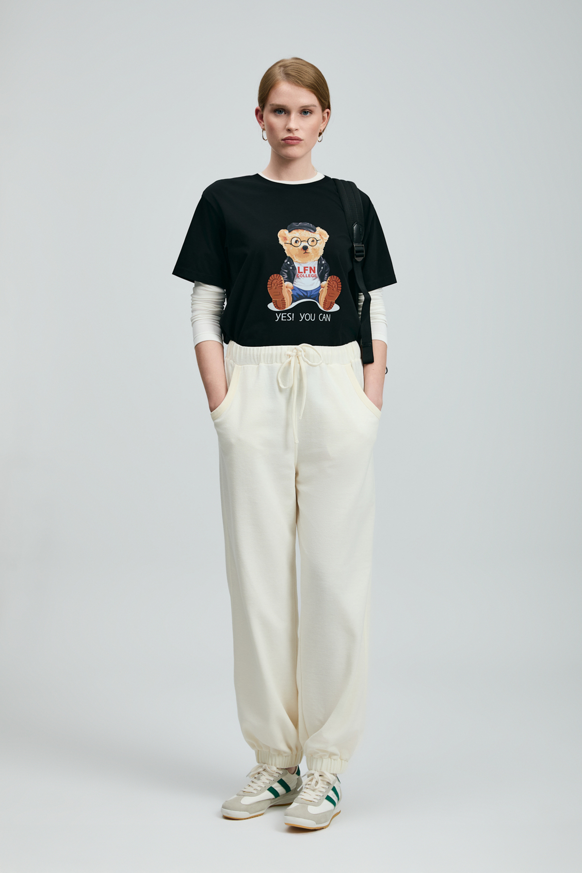 Ruby Damen-T-Shirt Schwarz - LUFIAN