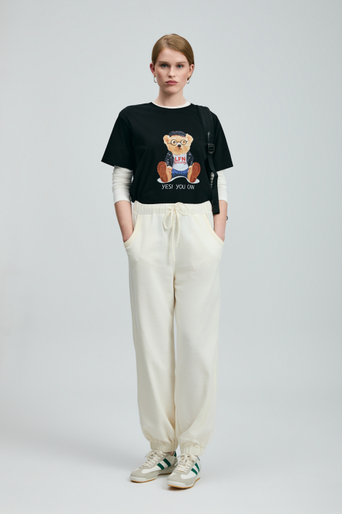 Ruby Damen-T-Shirt Schwarz - LUFIAN