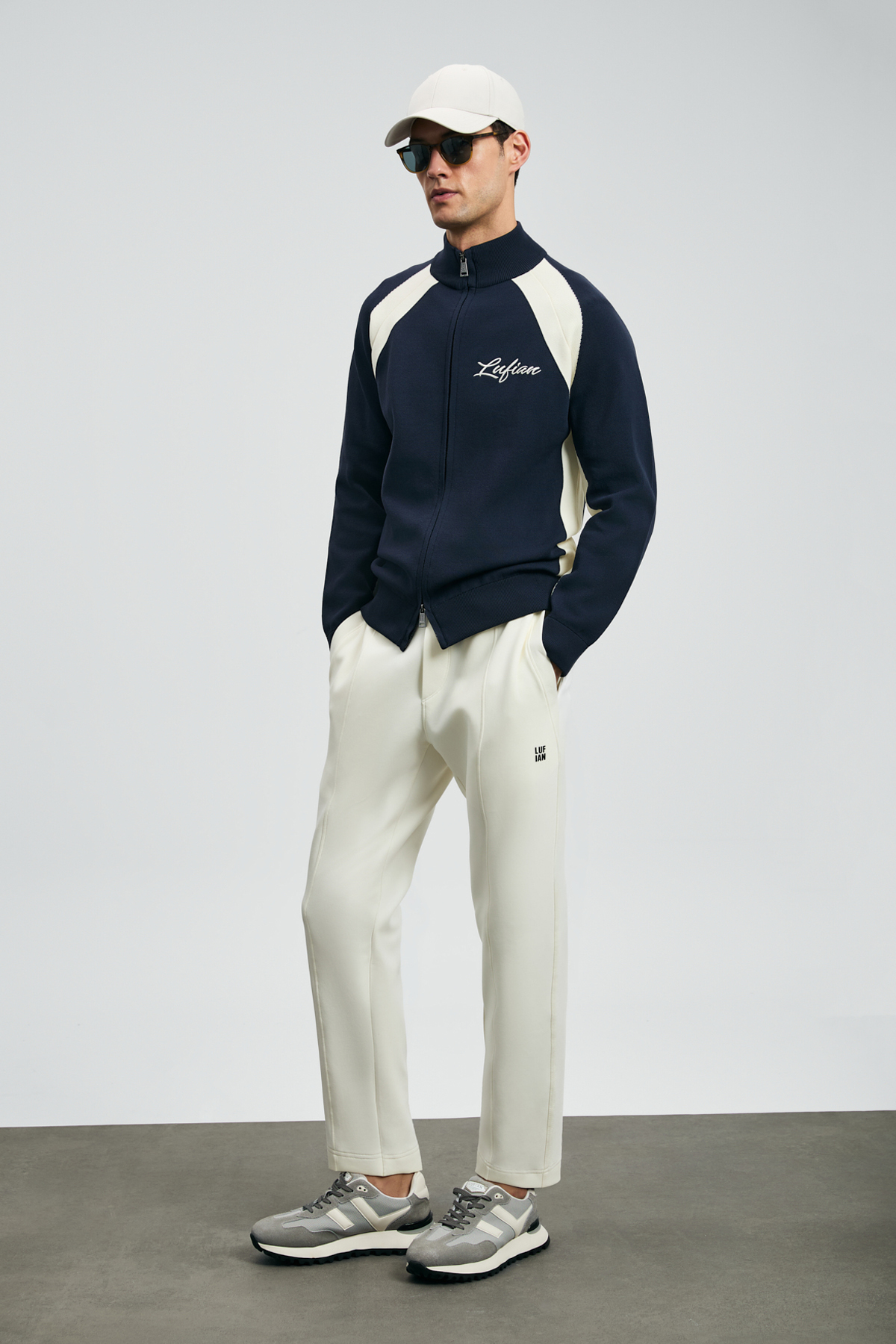 Shıne Herren-Cardigan Navy Blue - LUFIAN