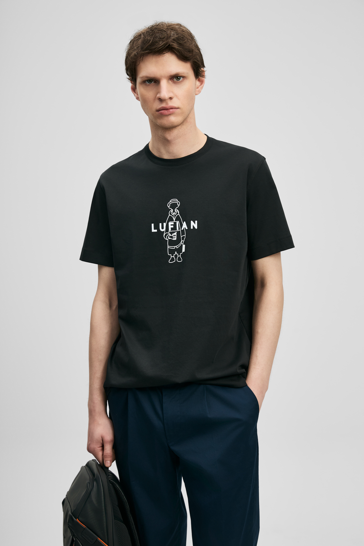 Sımbad Modernes Grafik-T-Shirt Schwarz - LUFIAN