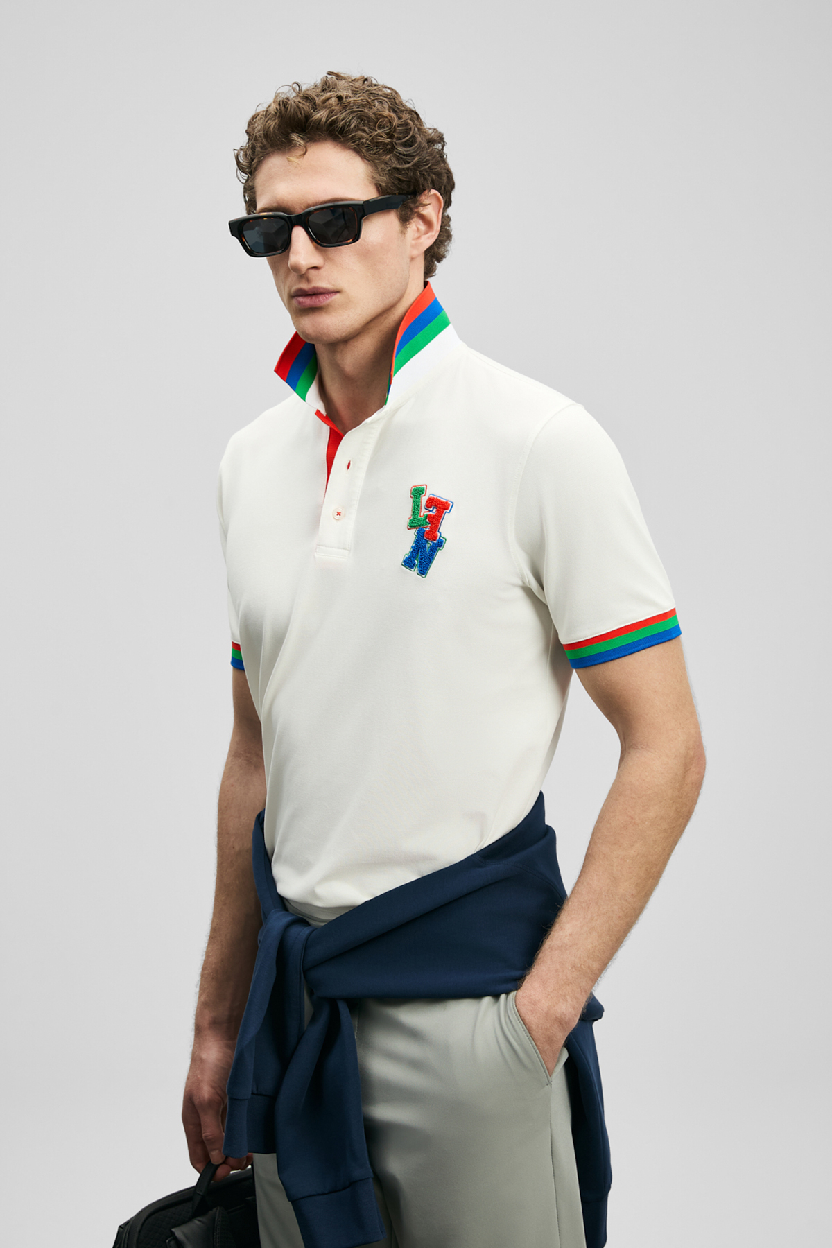Fun Schickes Herren-Polo-T-Shirt in Off-White - LUFIAN