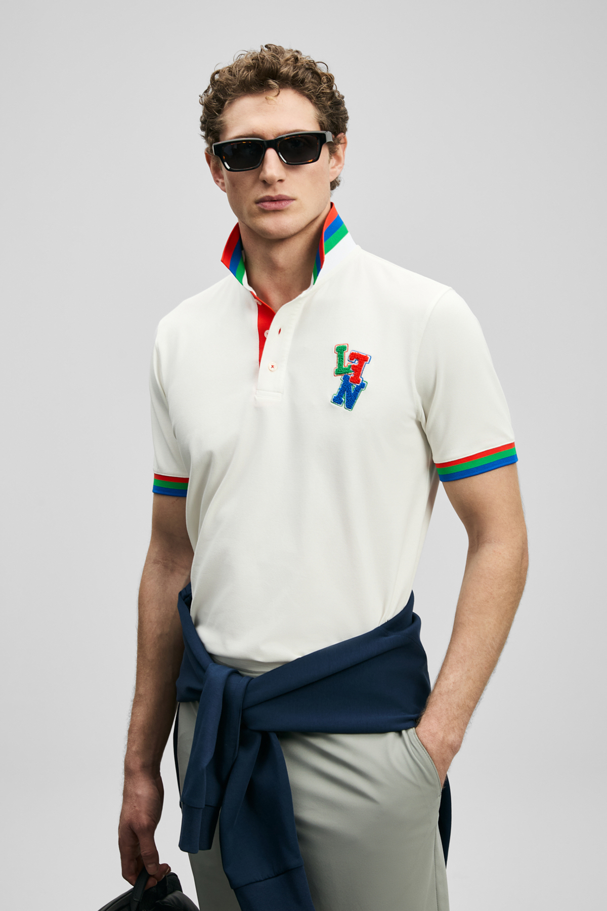 Fun Schickes Herren-Polo-T-Shirt in Off-White - LUFIAN