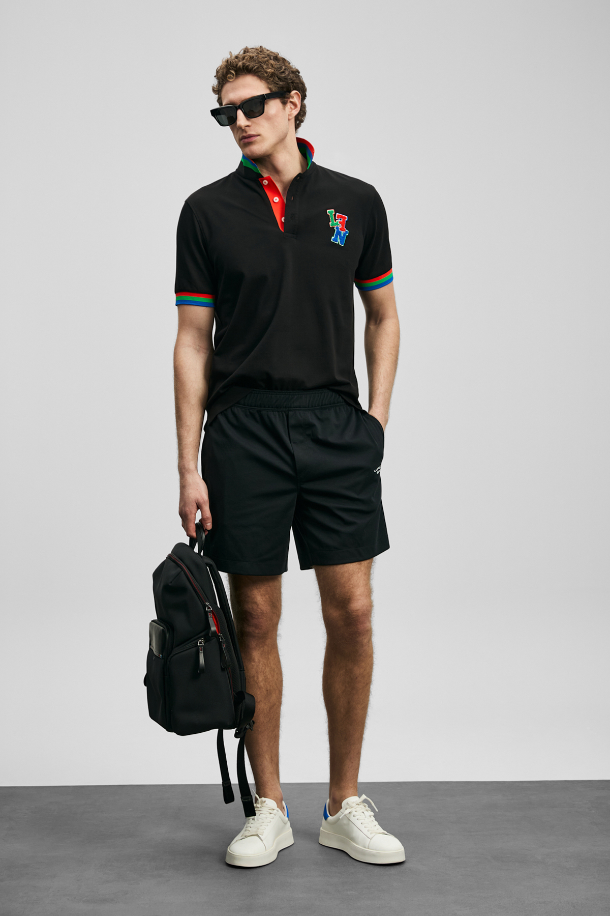 Fun Schickes Herren-Polo-T-Shirt Schwarz - LUFIAN