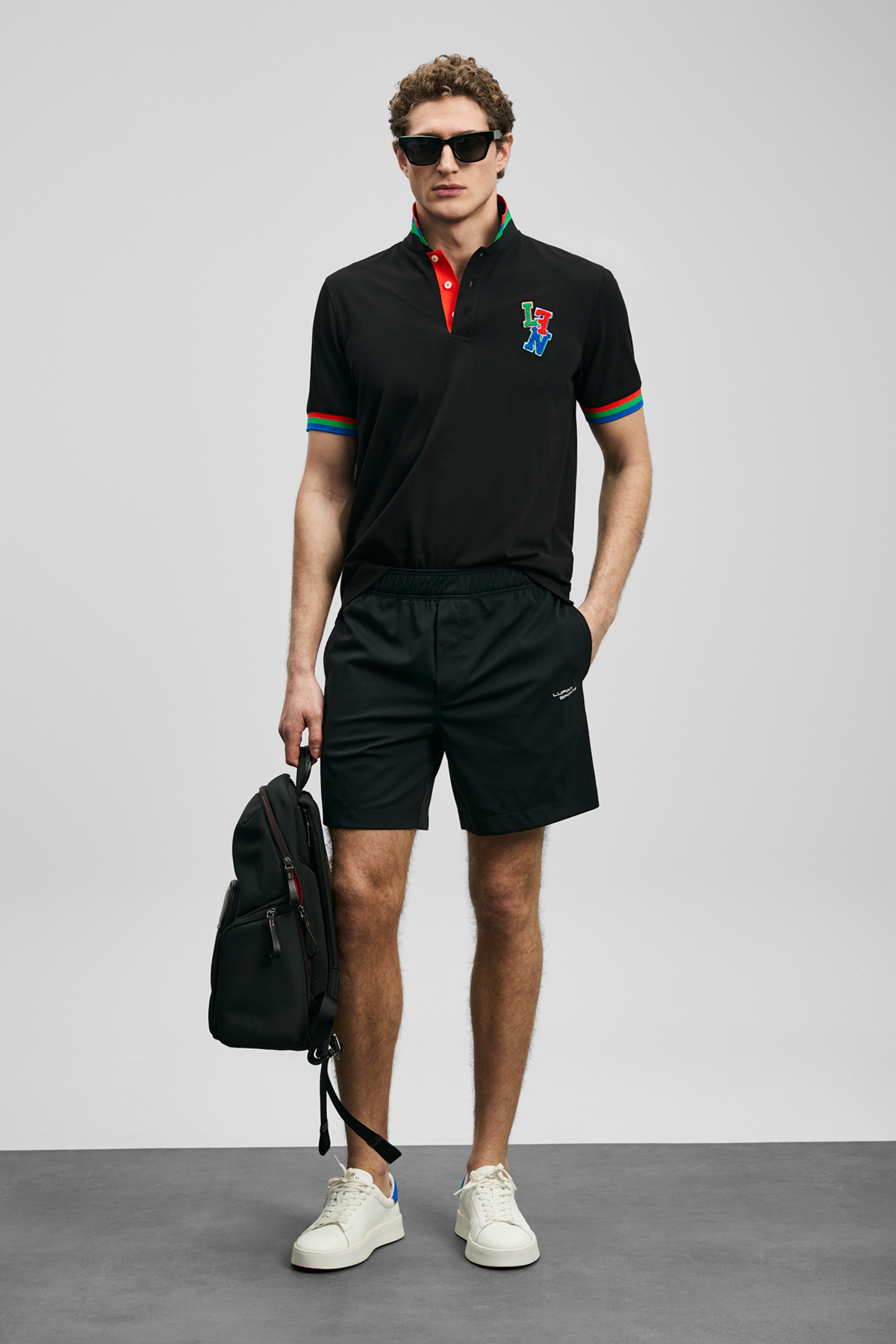 Fun Schickes Herren-Polo-T-Shirt Schwarz - LUFIAN