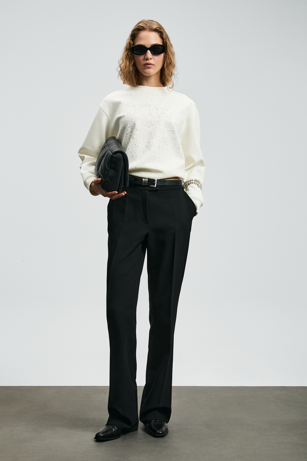 Star Damen-Strickpullover in Off-White - LUFIAN