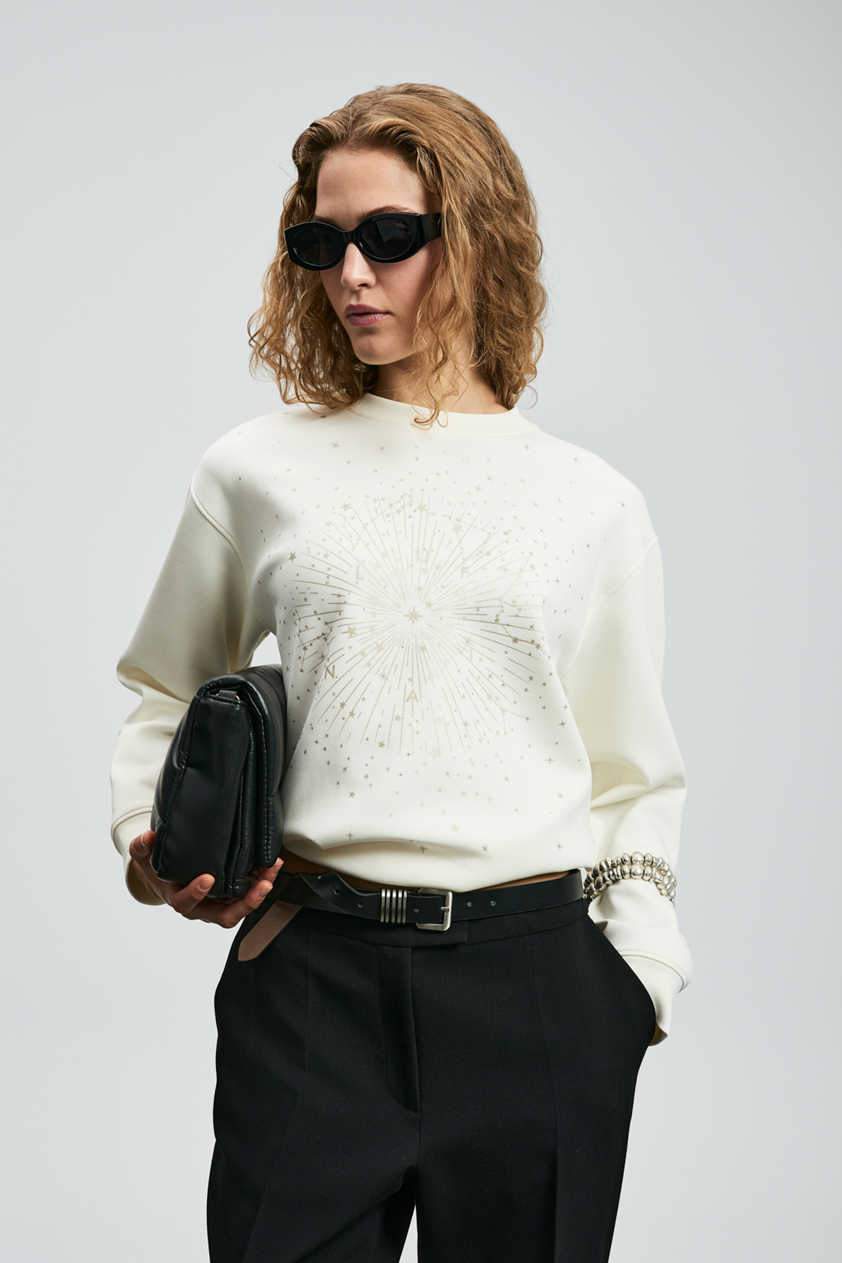 Star Damen-Strickpullover in Off-White - LUFIAN