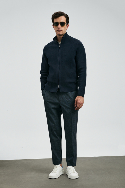 Strus Schicke Herren-Chinohosen Slim Fit Marineblau - LUFIAN