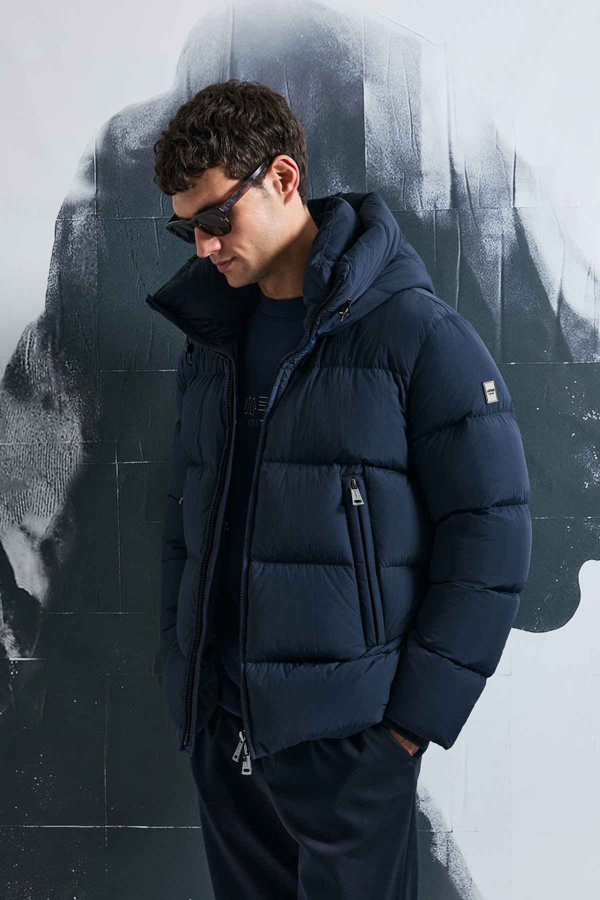 Tommy Herren-Daunenjacke Marineblau - Lufian