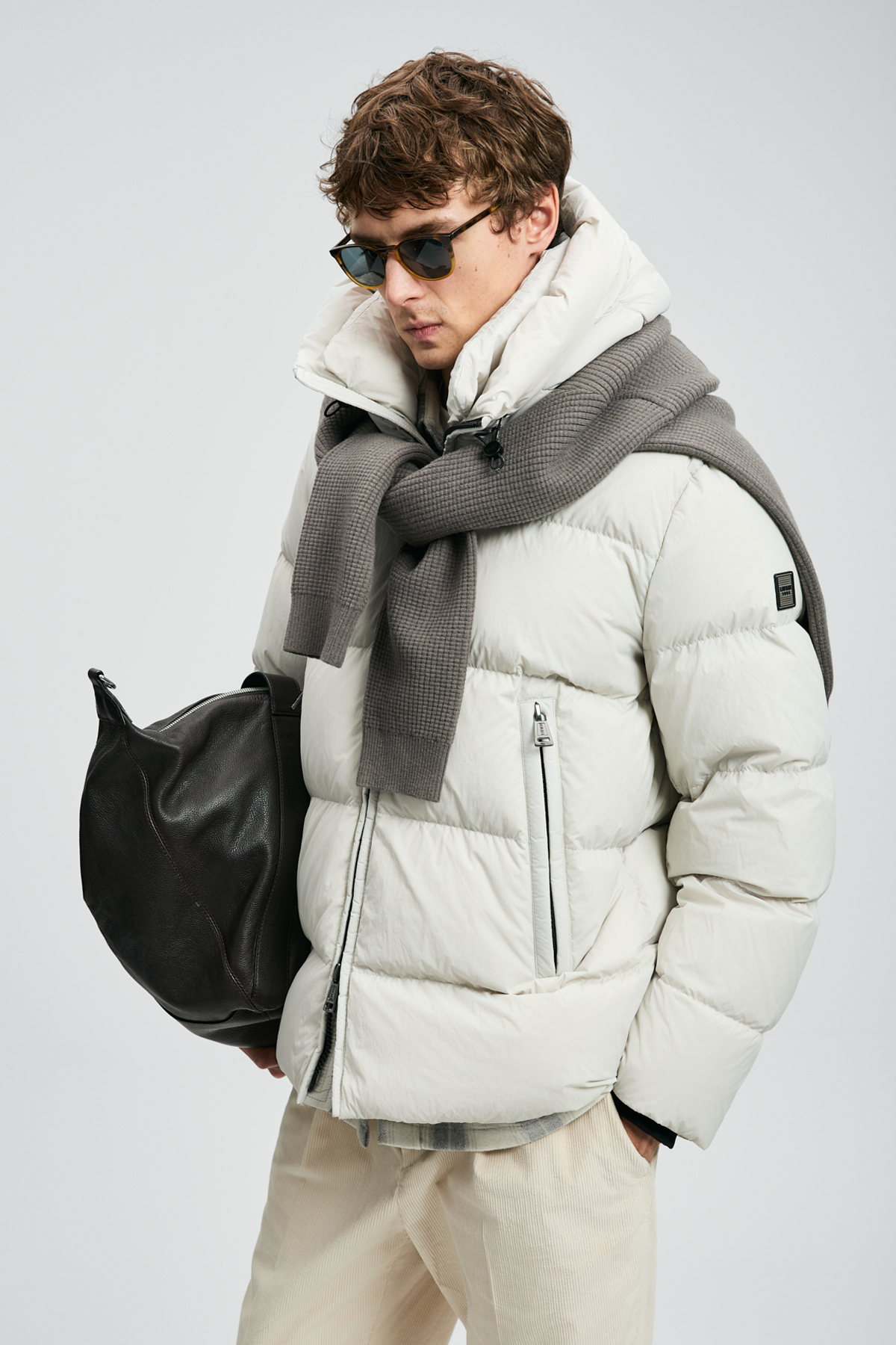 Tommy Herren-Daunenjacke Stein - Lufian