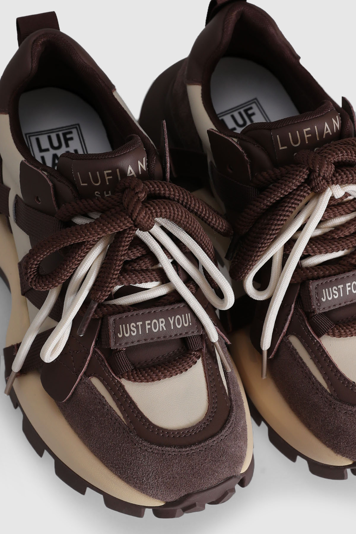Yoko Damen-Sneakerschuhe Braun - LUFIAN