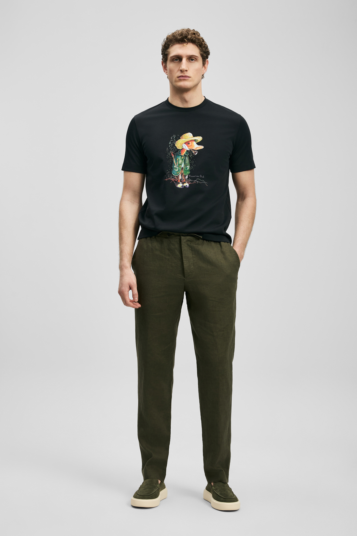 Duck Modern Grafik Tişört Siyah - Lufian (1)