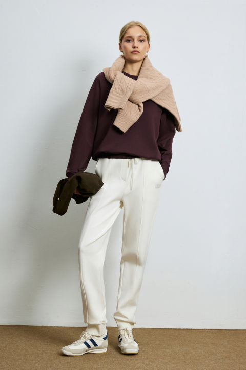 Woman Knitting Sweatsh Purple - LUFIAN