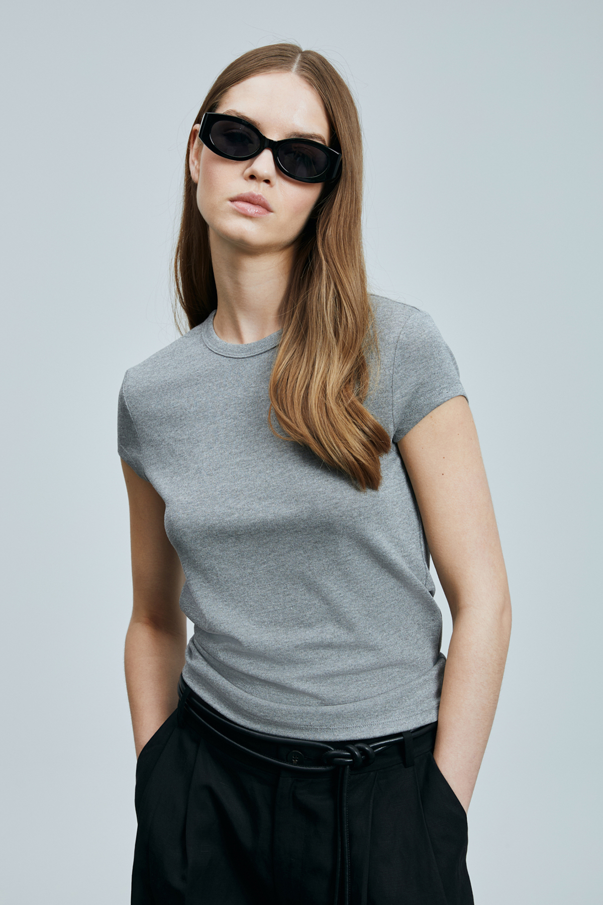 Ann Women's T-Shirt Grey - LUFIAN
