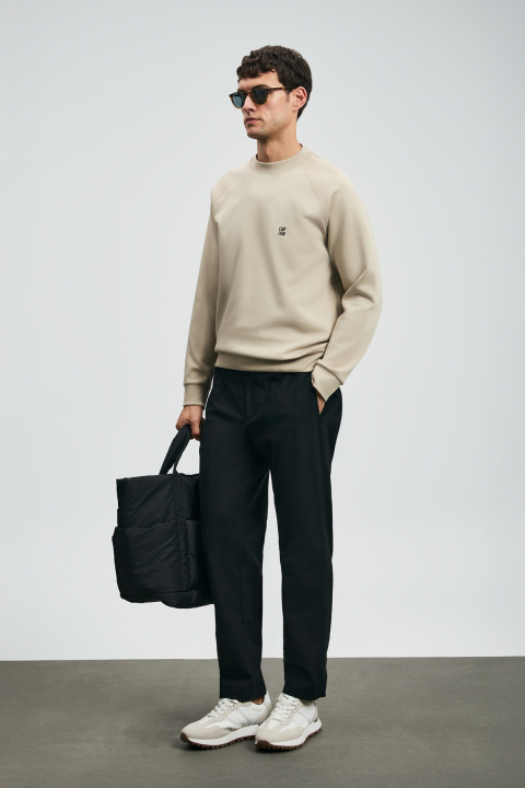 Daren Smart Men's Chino Pants Slim Fit Black - LUFIAN