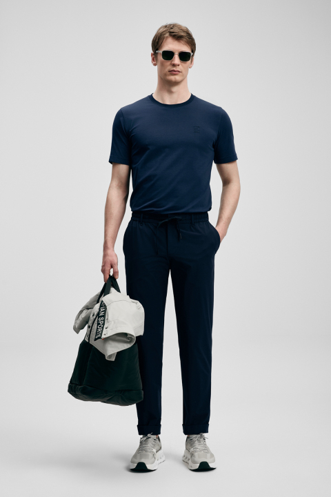 Daxon Smart Men's Chino Pants Slim Fit Navy Blue - LUFIAN