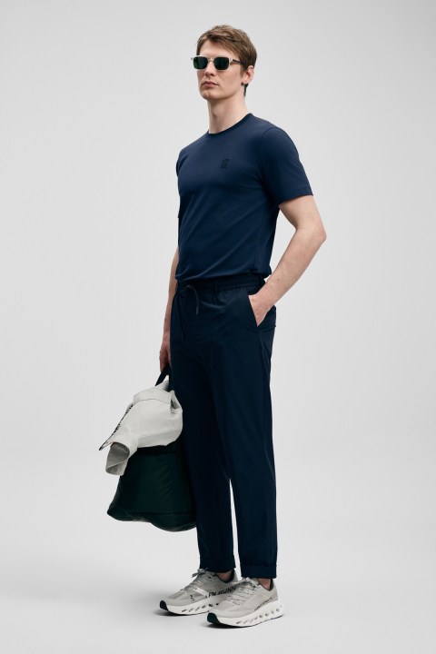 Daxon Smart Men's Chino Pants Slim Fit Navy Blue - LUFIAN