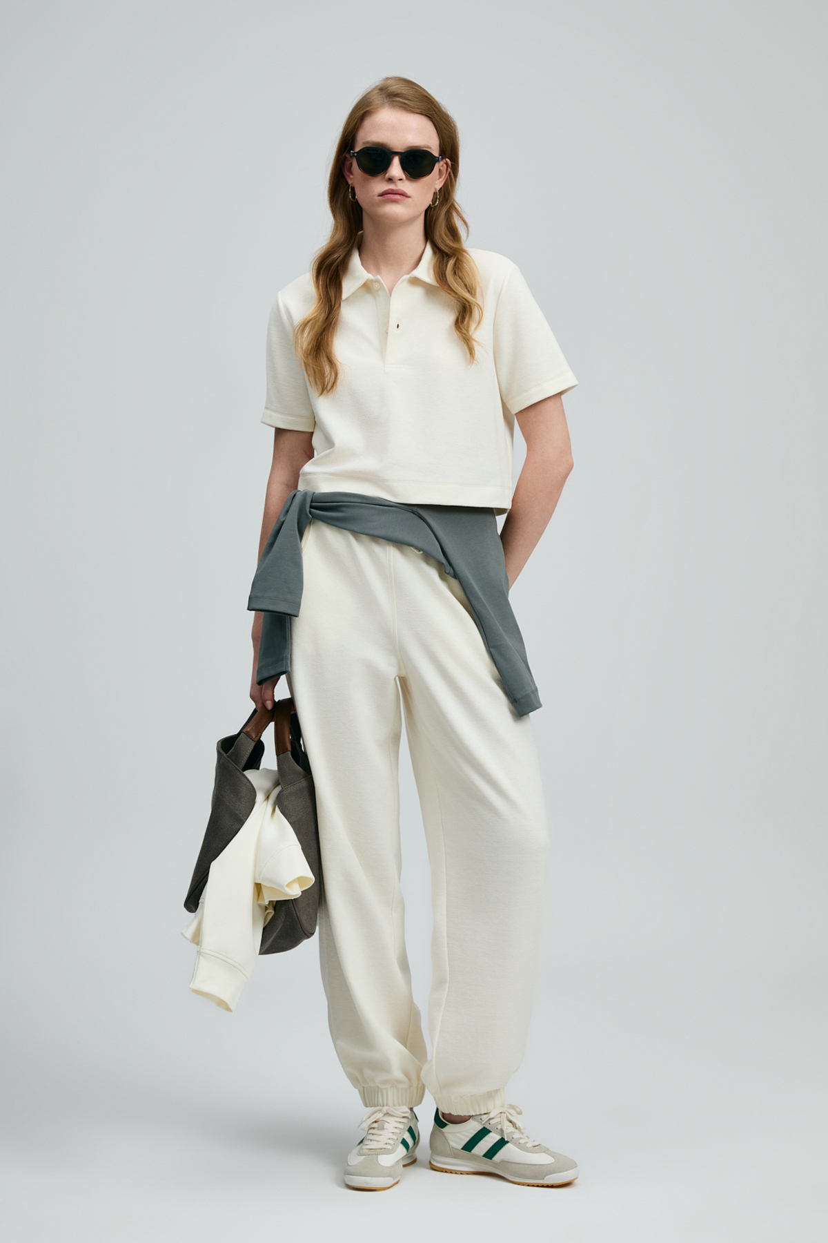 Narın Women's Polo T-Shirt Off White - LUFIAN