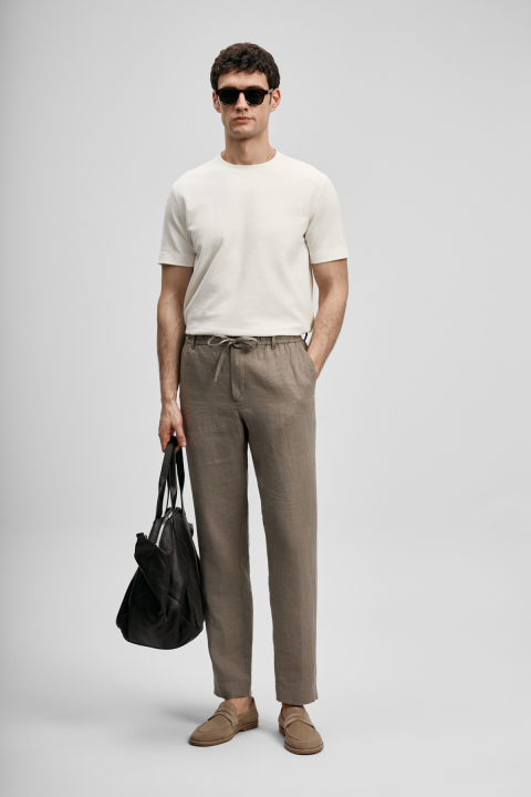 Karl Smart Men's Chino Pants Slim Fit Earth - LUFIAN