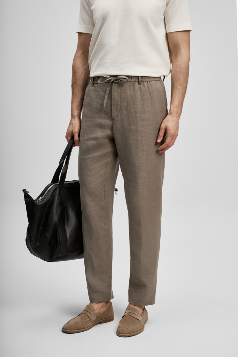 Karl Smart Men's Chino Pants Slim Fit Earth - LUFIAN