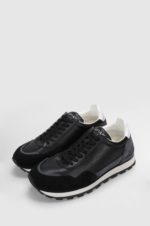 Leo Men's Sneaker Shoes Black - LUFIAN