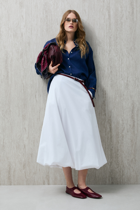 Lısa Women's Skirt Off White - LUFIAN