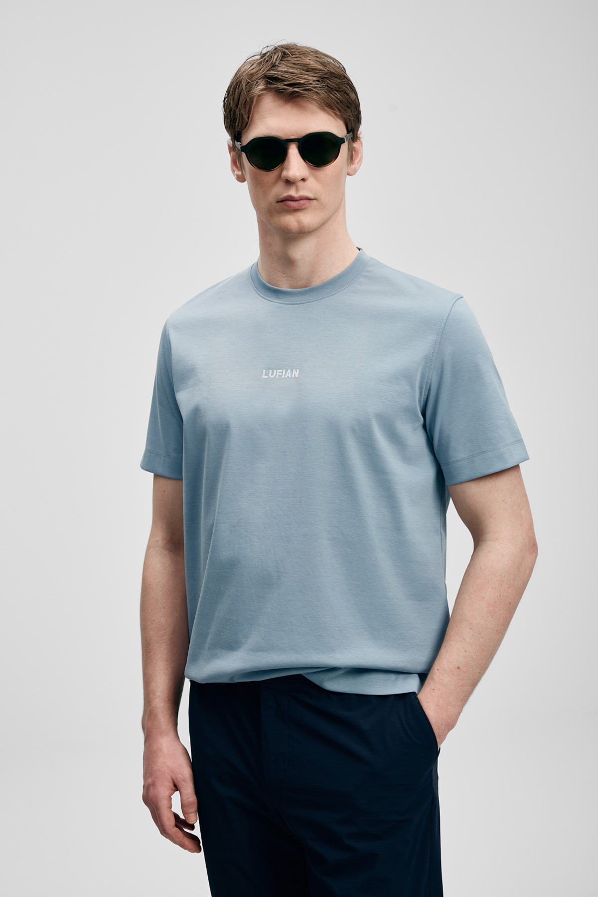 Marcus Modern Graphic T-Shirt Blue - LUFIAN