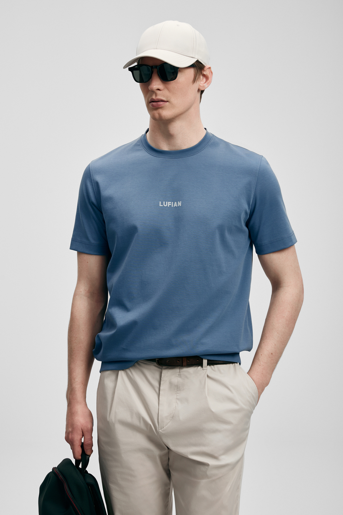 Marcus Modern Graphic T-Shirt Dark Blue - LUFIAN