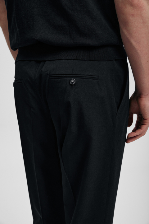 Nalon Smart Men's Chino Pants Slim Fit Black - LUFIAN