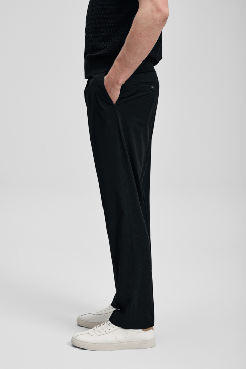 Nalon Smart Men's Chino Pants Slim Fit Black - LUFIAN
