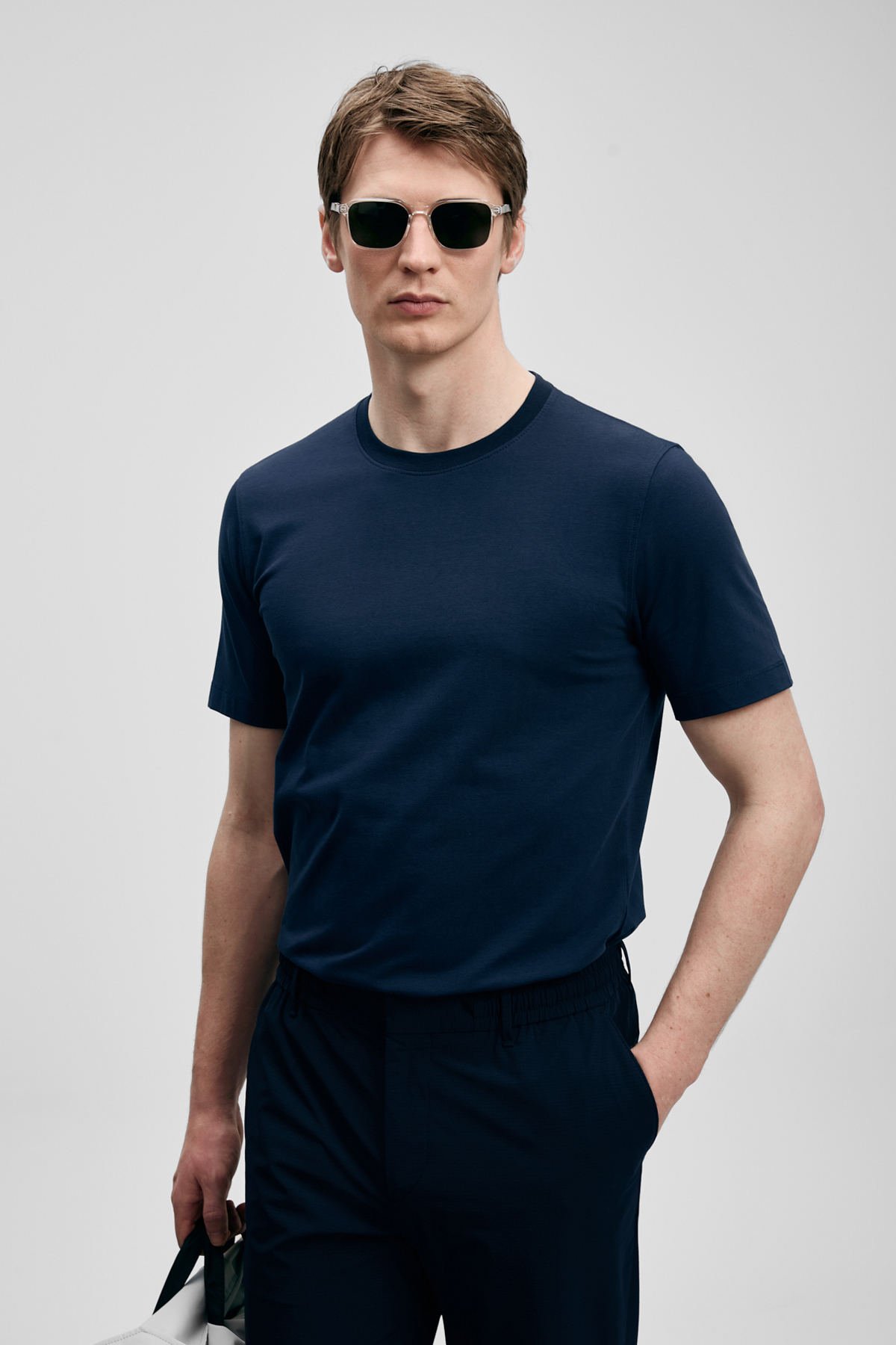 Mens Basic T - Shirt Navy - LUFIAN