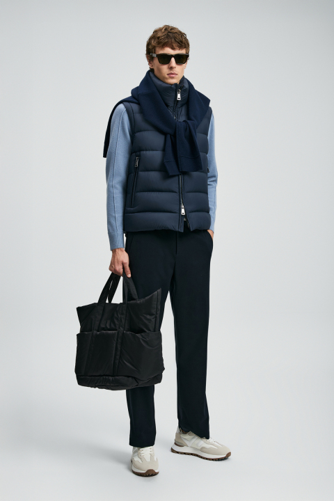 Peter Goose Down Men's Vest Navy Blue - LUFIAN