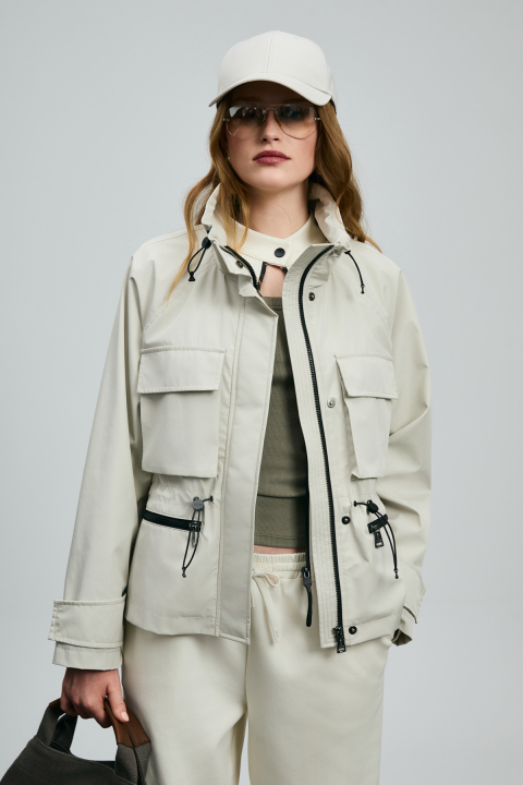 Quınn Women's Outerwear Stone - LUFIAN