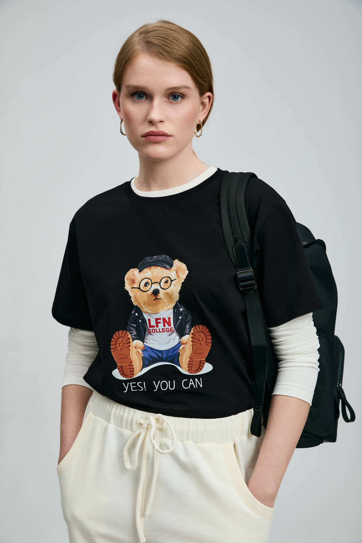 Ruby Women's T-Shirt Black - LUFIAN