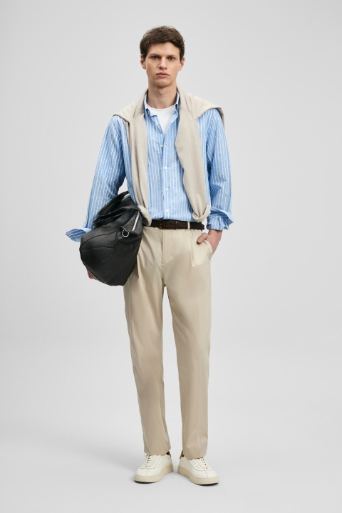 Sılvıa Men's Basic Shirt Regular Fit Blue - LUFIAN
