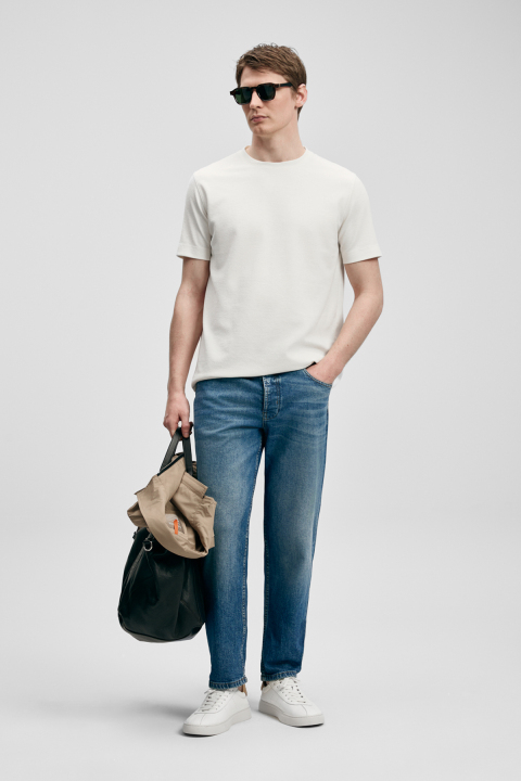 Soft Modern Graphic T-Shirt Off White - LUFIAN