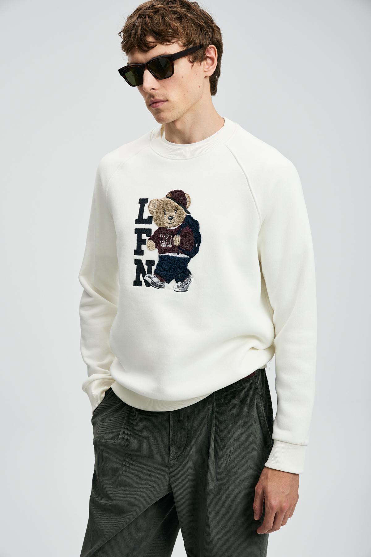 Storm Men's Sweatshirt Off White - LUFIAN
