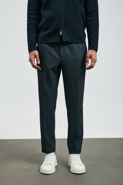 Strus Smart Men's Chino Pants Slim Fit Navy Blue - LUFIAN